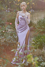 Corset Cowl Satin Gown by Cinderella Divine 7483