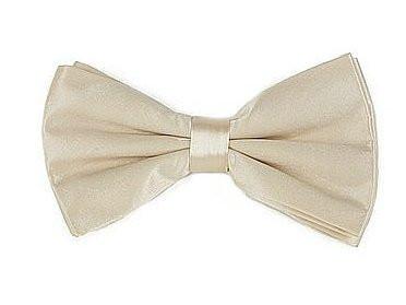 Cream Silk Self Tie Bow Ties-Men's Bow Ties-ABC Fashion