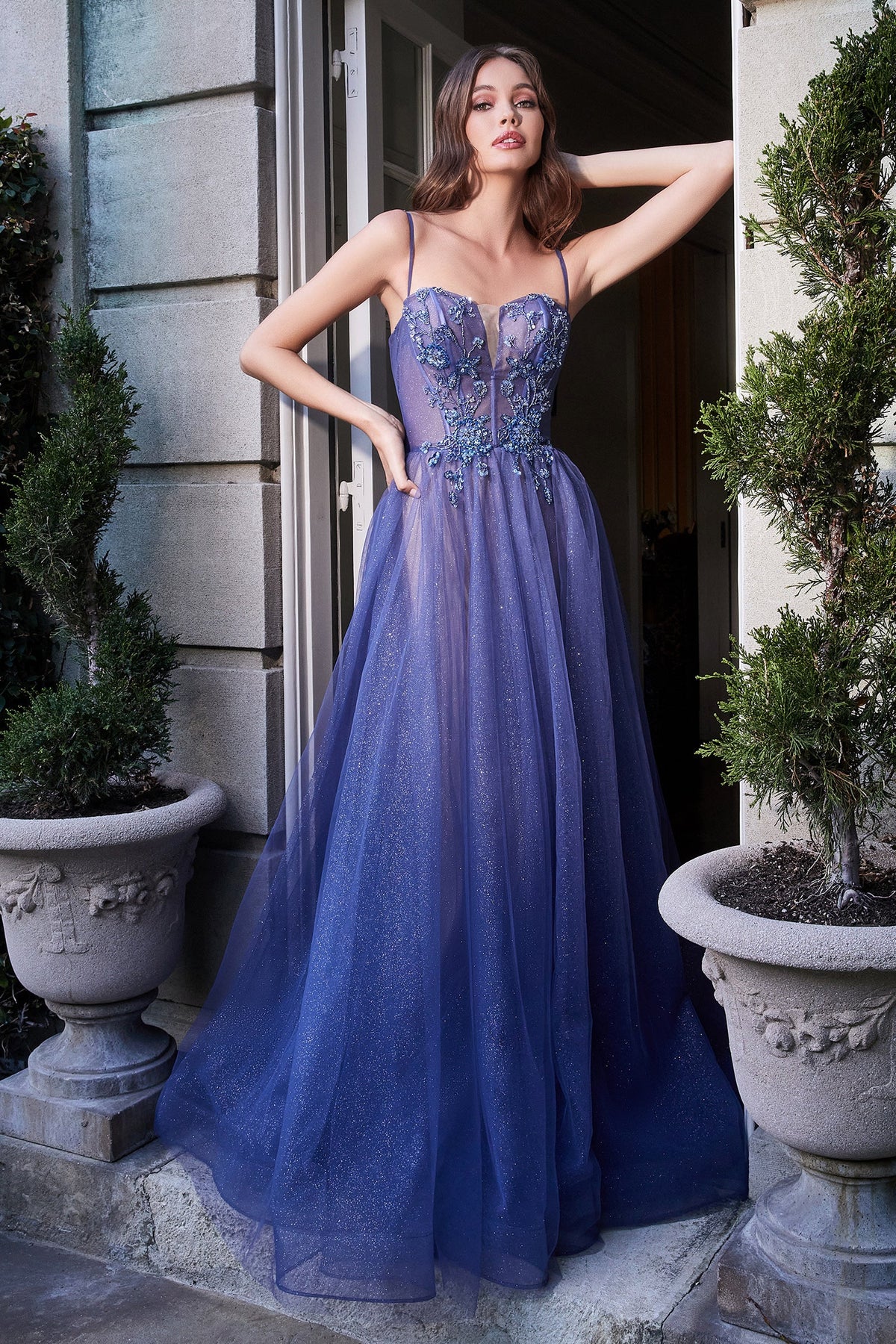 Detachable Puff Sleeve Gown by Cinderella Divine B709 – ABC Fashion