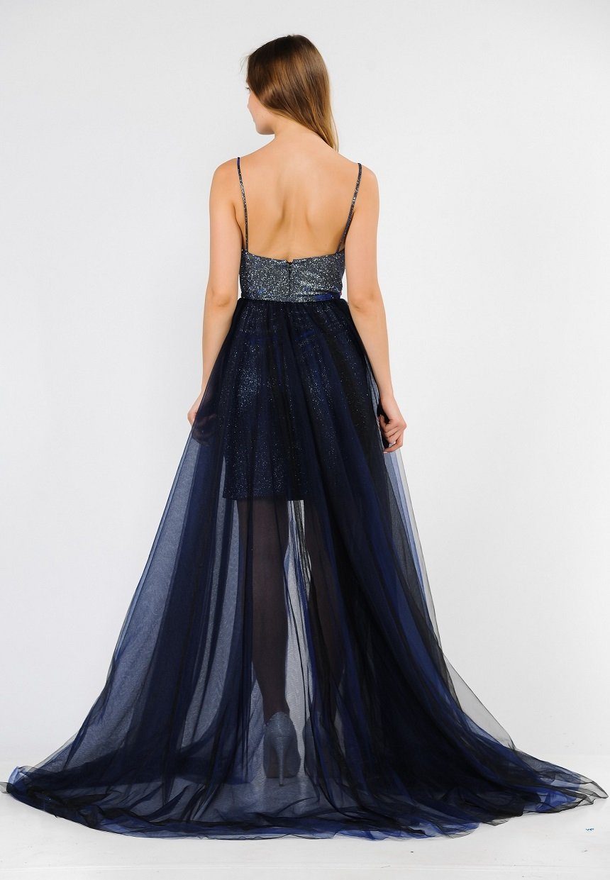 Detachable Tulle Overskirt by Poly USA SK40-Long Formal Dresses-ABC Fashion