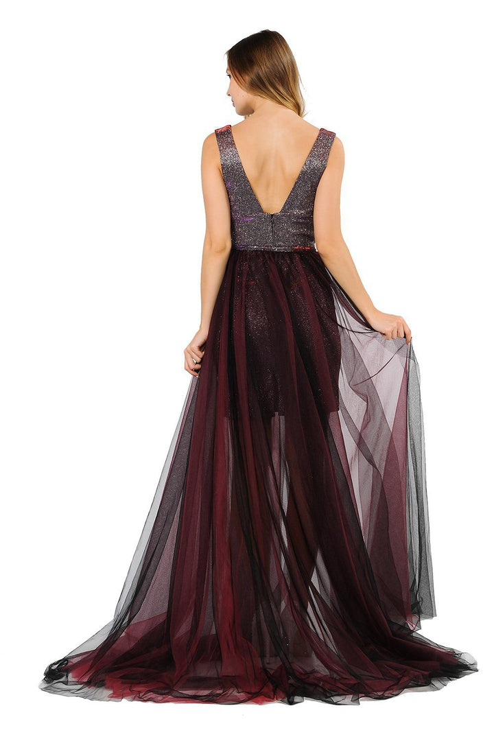 Detachable Tulle Overskirt by Poly USA SK40-Long Formal Dresses-ABC Fashion