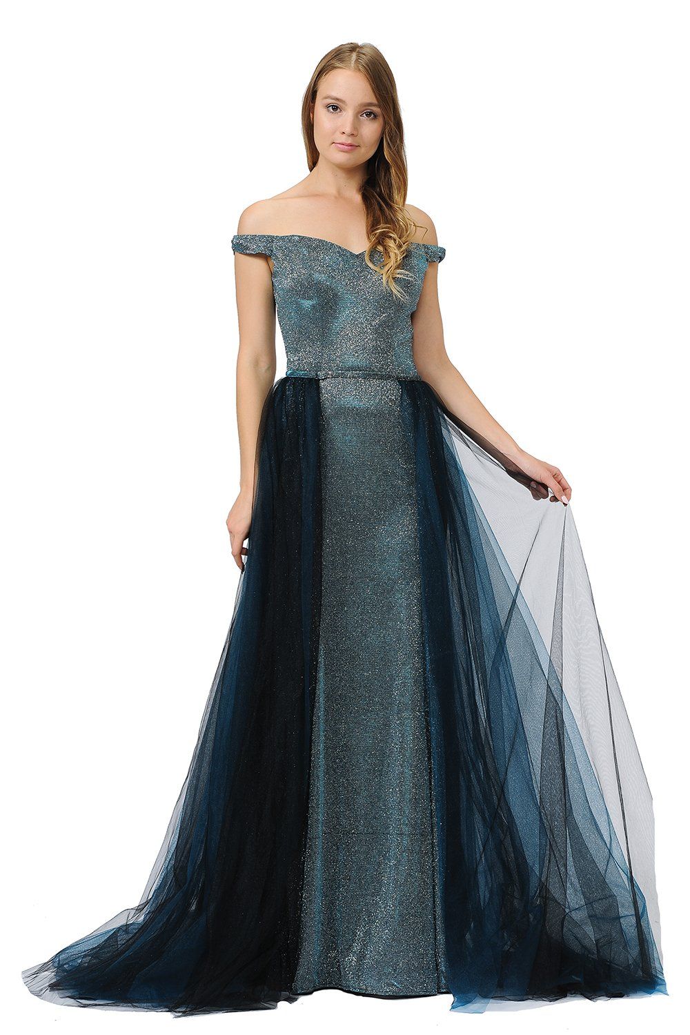 Detachable Tulle Overskirt by Poly USA SK40-Long Formal Dresses-ABC Fashion