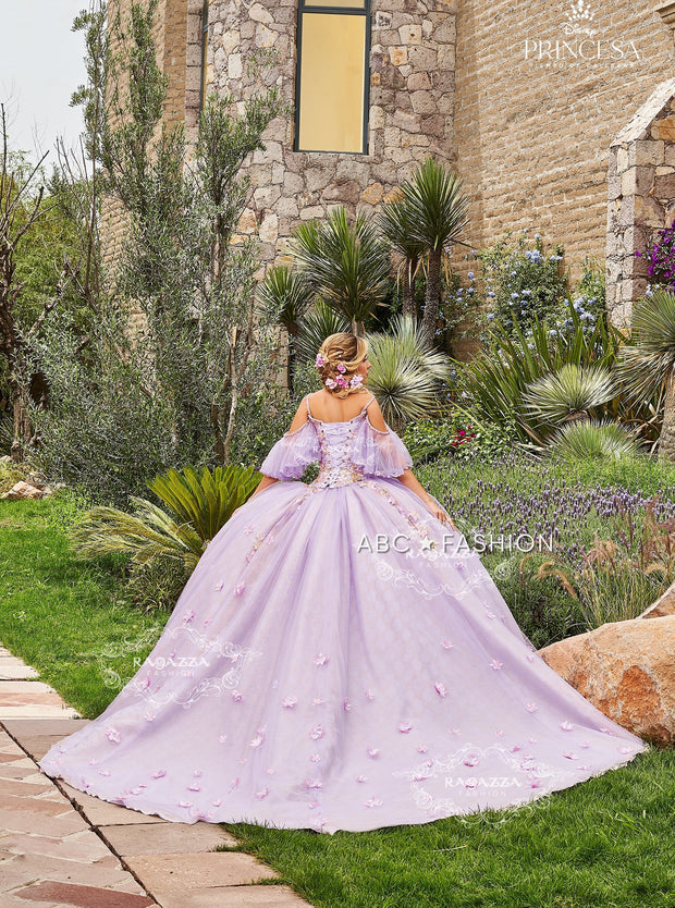 Beaded Lilac Quinceanera Dress by Ragazza D64-564