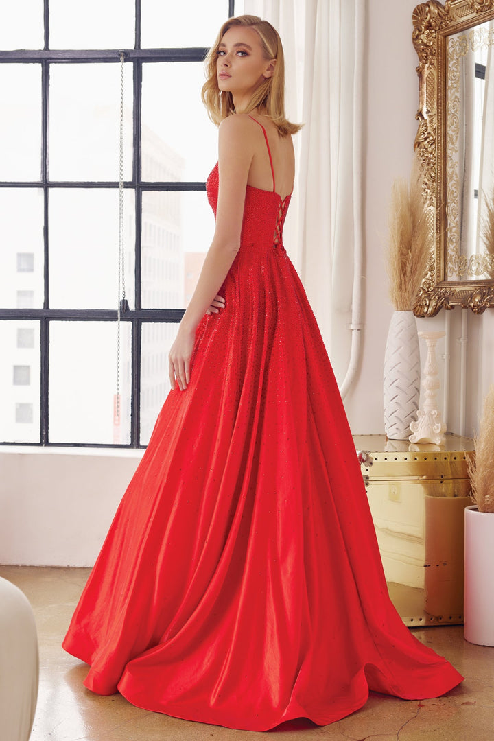 Embellished A-line Sleeveless Gown by Juliet 269