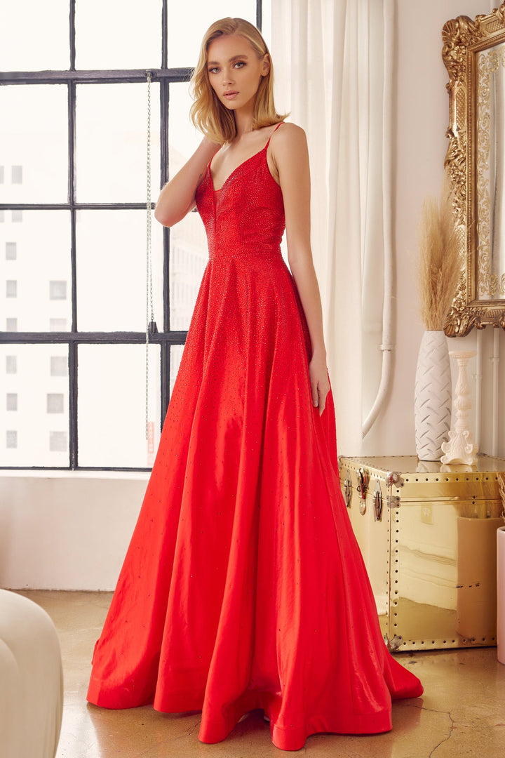 Embellished A-line Sleeveless Gown by Juliet 269