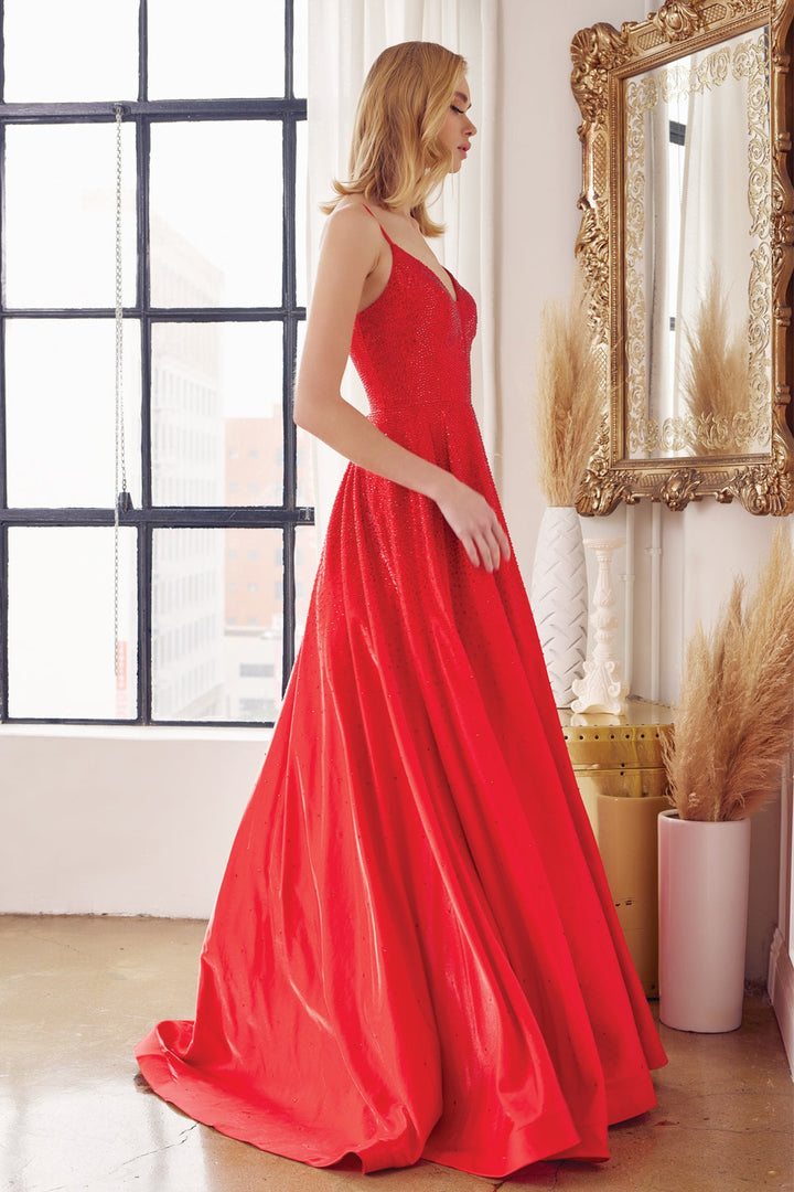 Embellished A-line Sleeveless Gown by Juliet 269