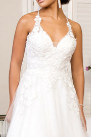 Embellished Lace Up Bridal Gown by Elizabeth K GL1916
