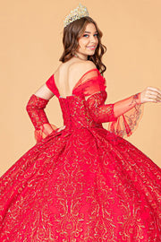 Embellished Off Shoulder Ball Gown by Elizabeth K GL3073