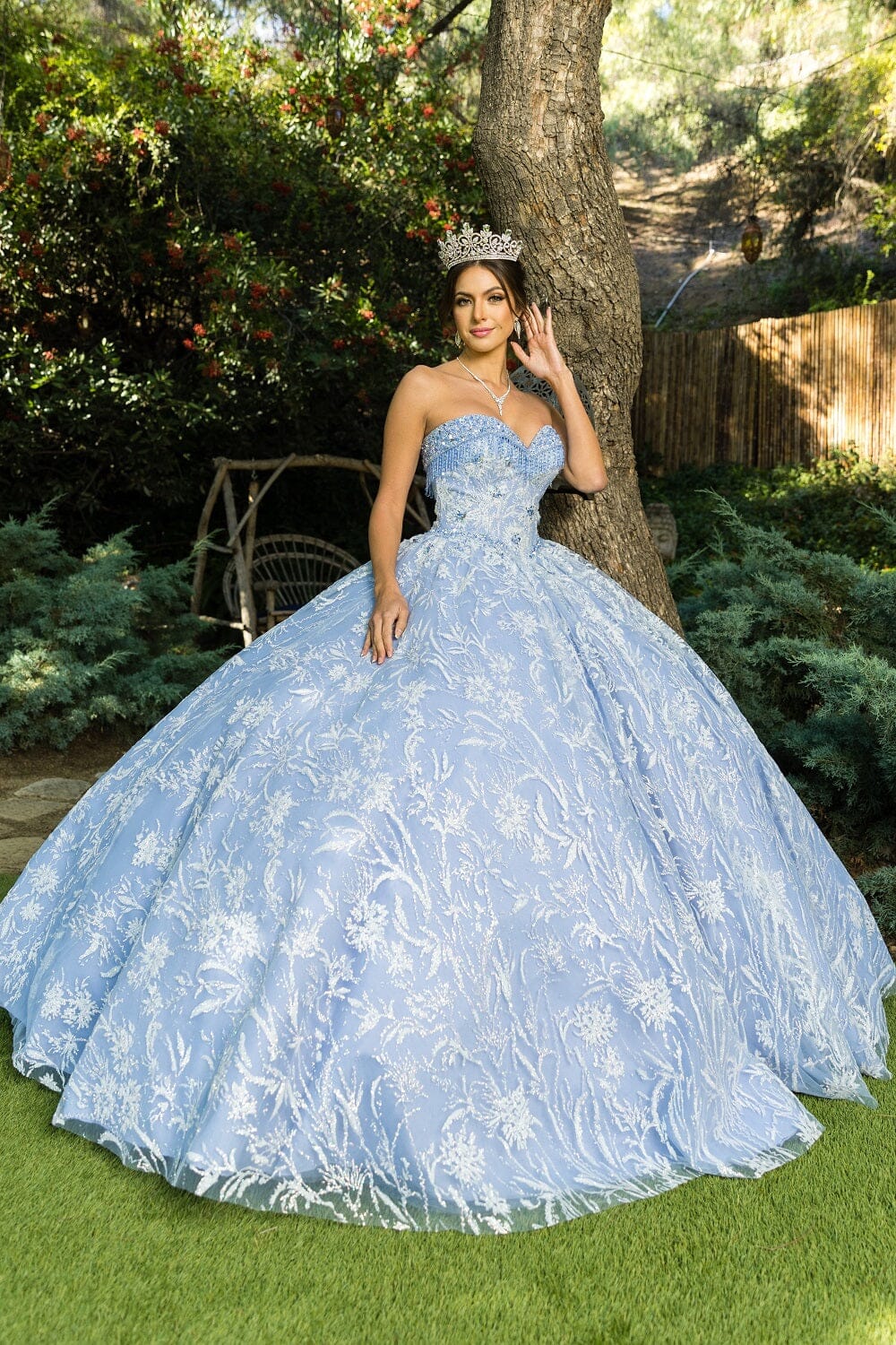 Cinderella Couture 8071J Long Quinceanera Dress Dusty Blue / XSmall Cinderella Couture 8071J Long Quinceanera Dress Dusty Blue / XSmall