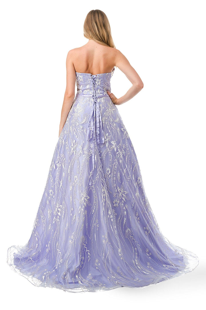 Embellished Strapless Sweetheart Gown by Coya L2774B