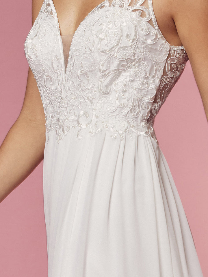 Embroidered Bodice A-line Gown by Nox Anabel Y299