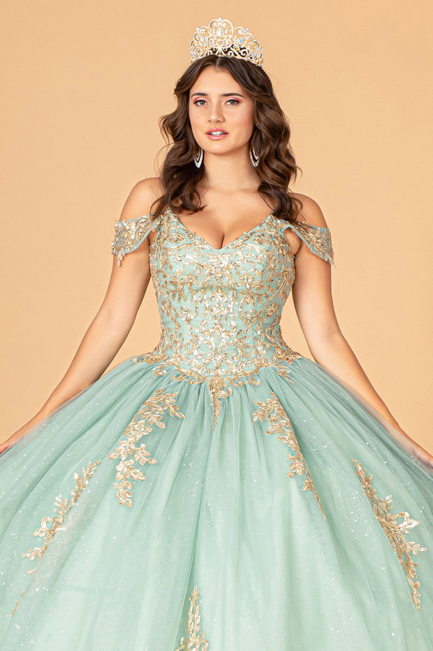 Cold shoulder ball gown sale
