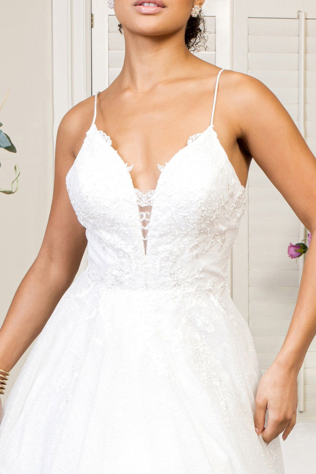 Embroidered Glitter Wedding Dress by Elizabeth K GL1904 ABC Fashion Embroidered Glitter Wedding Dress by Elizabeth K GL1904 ABC Fashion