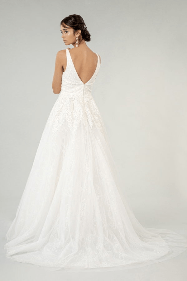 Embroidered Lace Bridal Gown by Elizabeth K GL1902