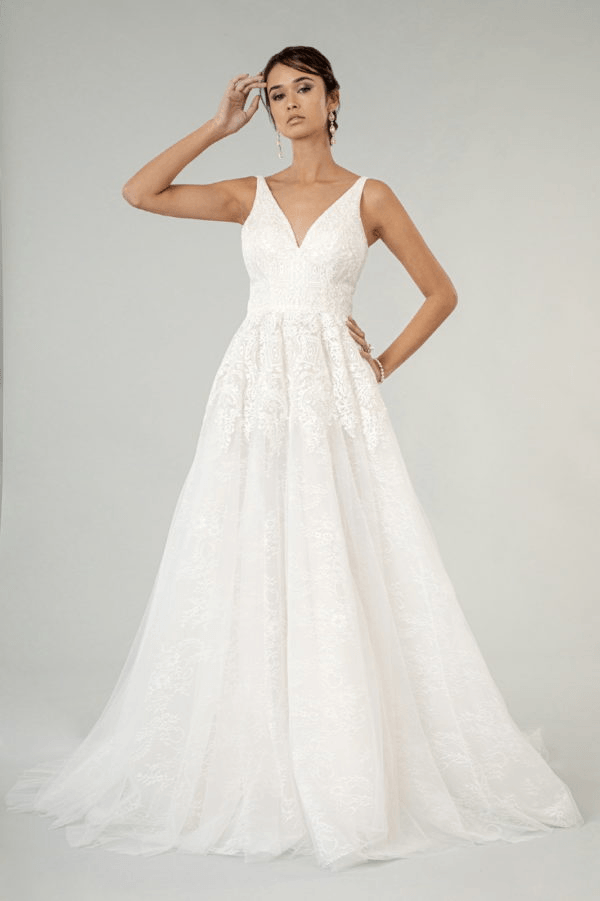 Embroidered Lace Bridal Gown by Elizabeth K GL1902