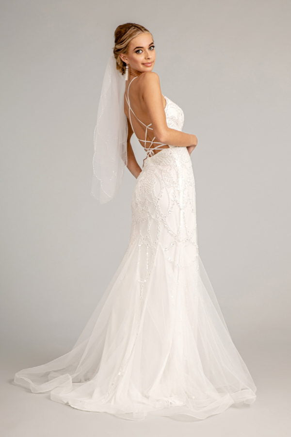 Embroidered Mermaid Bridal Dress by Elizabeth K GL3009