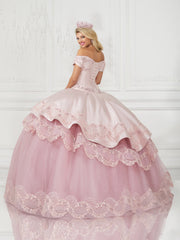 Embroidered Off Shoulder Quinceanera Dress by LA Glitter 24079