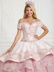 Embroidered Off Shoulder Quinceanera Dress by LA Glitter 24079