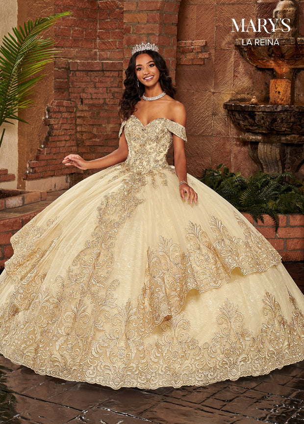 Embroidered Quinceanera Dress by Mary's Bridal MQ2136