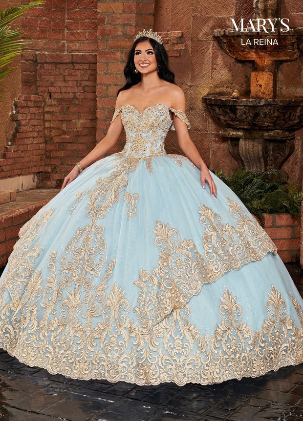 Embroidered Quinceanera Dress by Mary's Bridal MQ2136