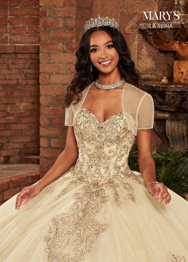 Embroidered Quinceanera Dress by Mary's Bridal MQ2136