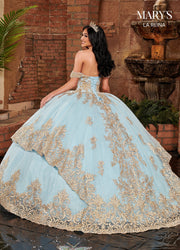 Embroidered Quinceanera Dress by Mary's Bridal MQ2136