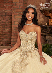 Embroidered Quinceanera Dress by Mary's Bridal MQ2136