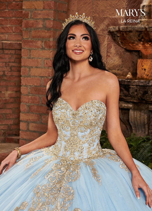 Embroidered Quinceanera Dress by Mary's Bridal MQ2136