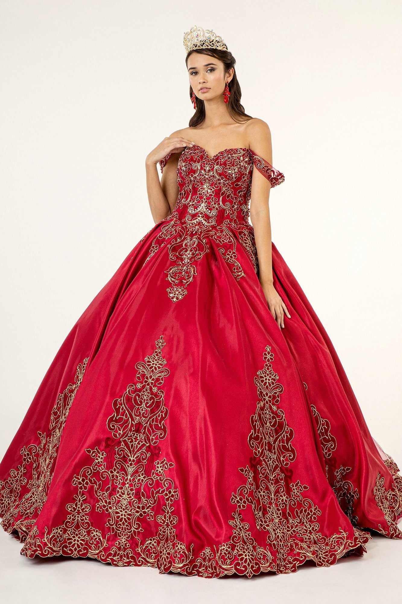 Embroidered Satin Ball Gown by Elizabeth K GL1930 – ABC Fashion