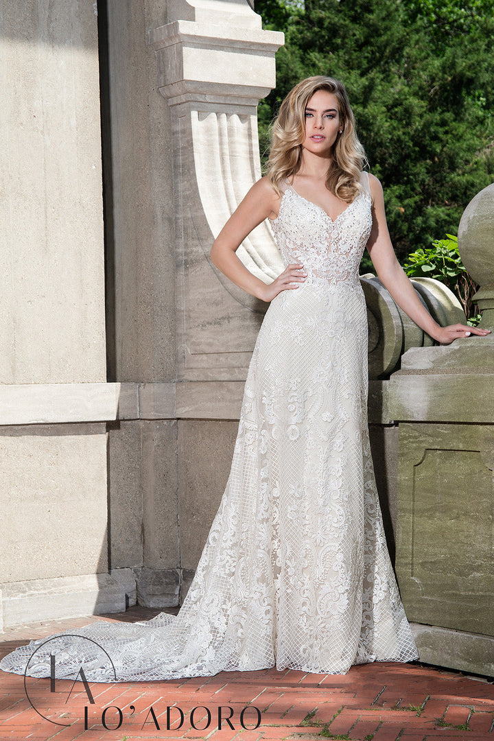 Embroidered Sleeveless Bridal Dress by Mary's Bridal M622