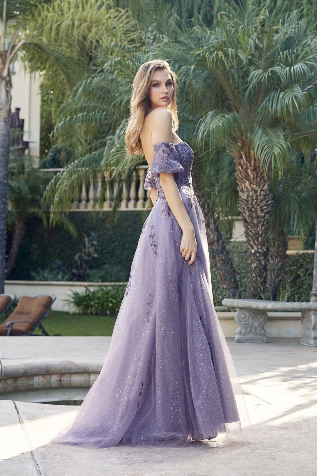 Embroidered Strapless A-line Gown by Juliet 2409