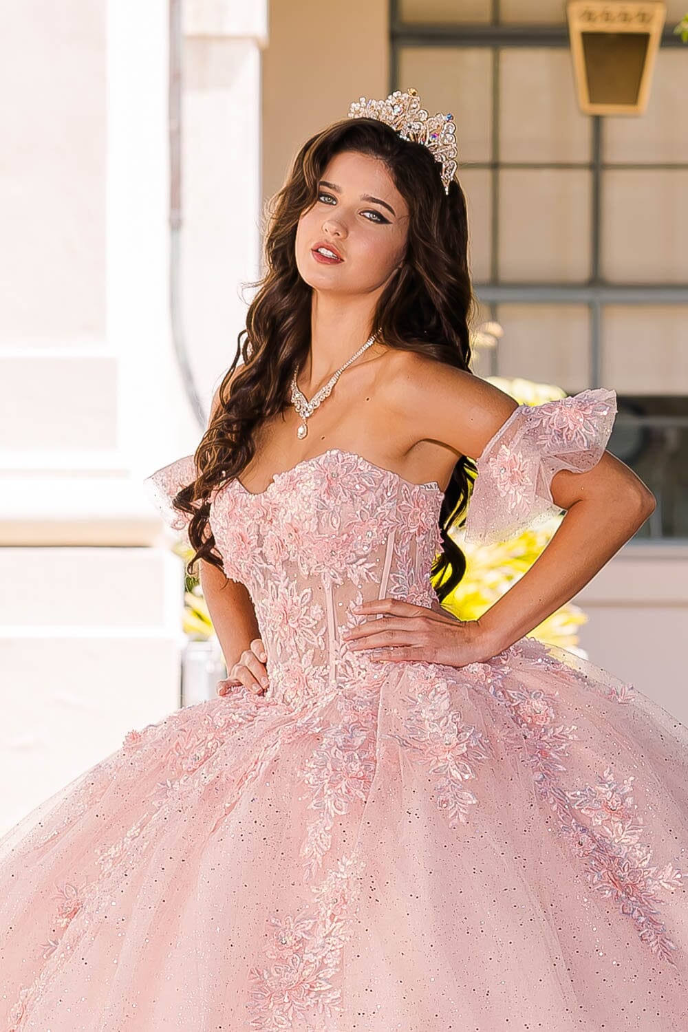 Embroidered Sweetheart Ball Gown by Petite Adele PQ1026