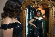 Fitted 3D Floral Corset Gown by Cinderella Divine CD0186