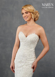 Fitted Applique Bridal Gown by Mary's Bridal MB4106