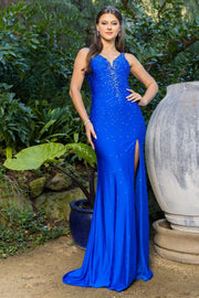 Fitted Beaded Sleeveless Gown by Cinderella Couture 8048J