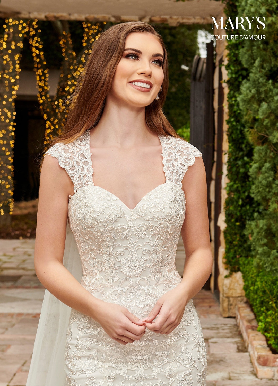 Fitted Cape Bridal Gown by Mary's Bridal MB4113