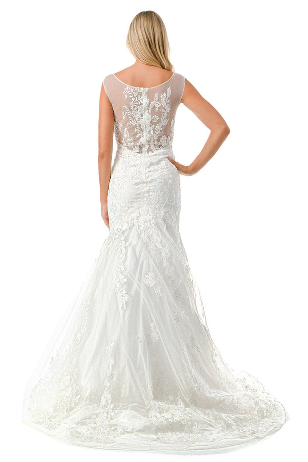 Fitted Floral Embroidered Bridal Gown by Coya MS0021