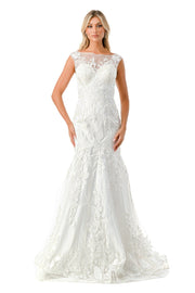 Fitted Floral Embroidered Bridal Gown by Coya MS0021
