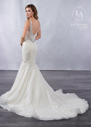 Fitted Illusion V-Neck Bridal Dress by Mary's Bridal M716