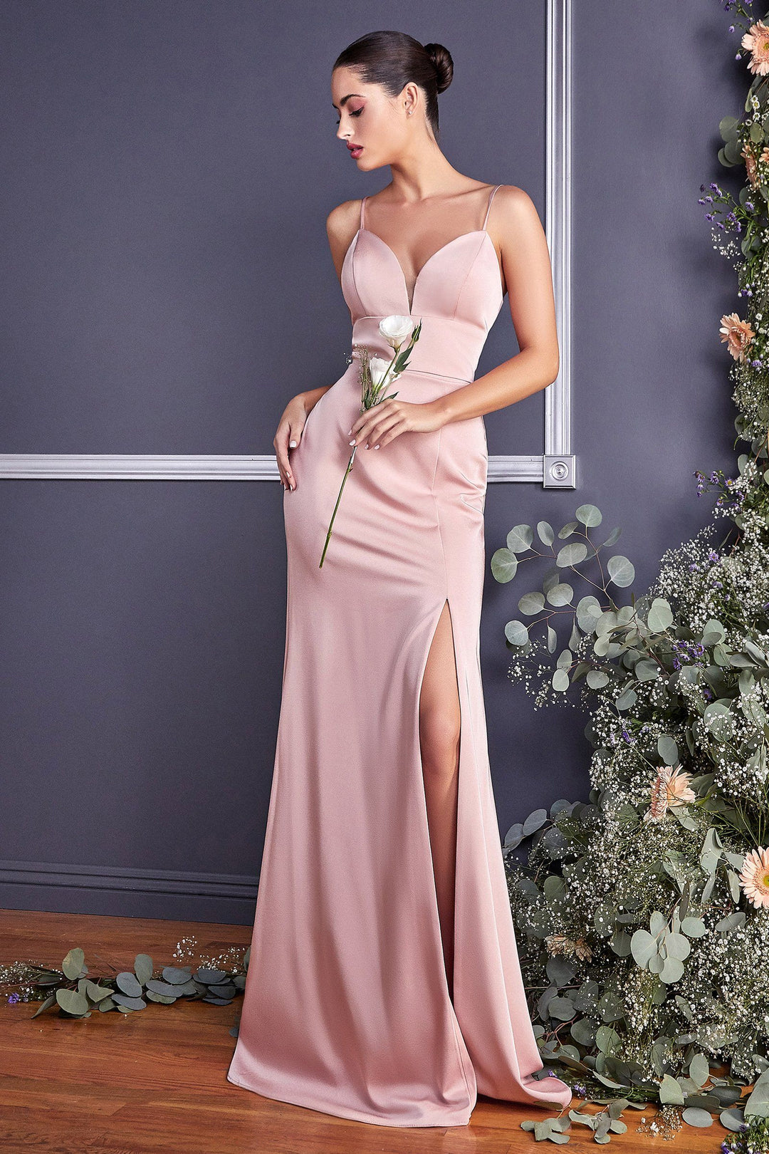 Fitted Long Sweetheart Dress by Cinderella Divine 7470
