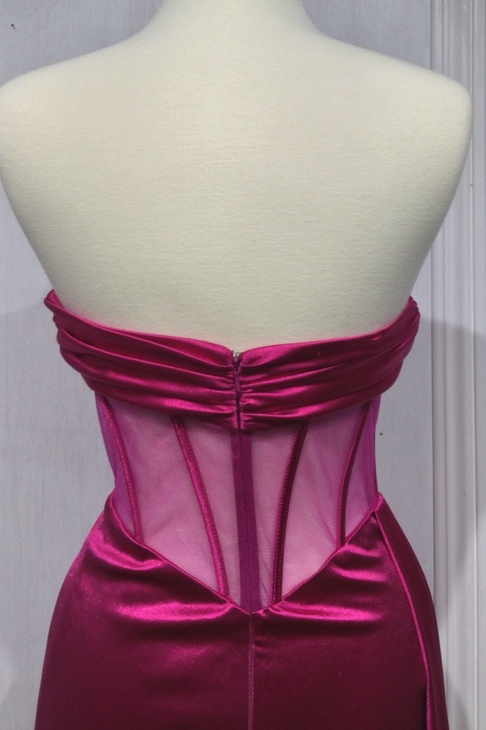 Fitted Satin Strapless Corset Gown by Ladivine CD269 – ABC Fashion