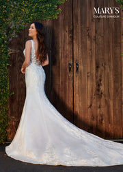 Fitted Satin Wedding Dress by Mary's Bridal MB4102