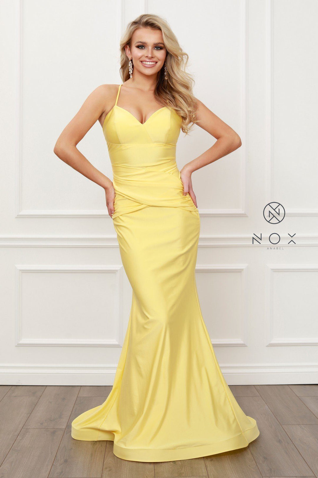 Fitted Sweetheart Gown with Corset Back by Nox Anabel C420