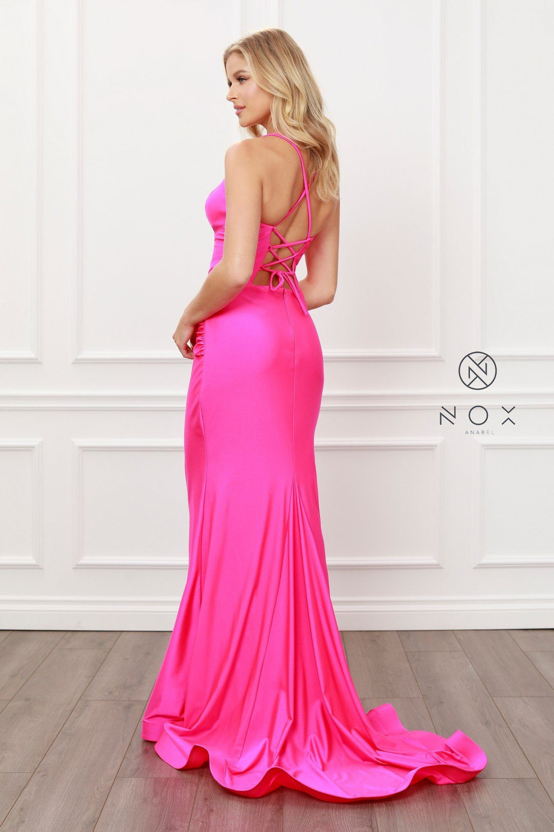 Fitted Sweetheart Gown with Corset Back by Nox Anabel C420