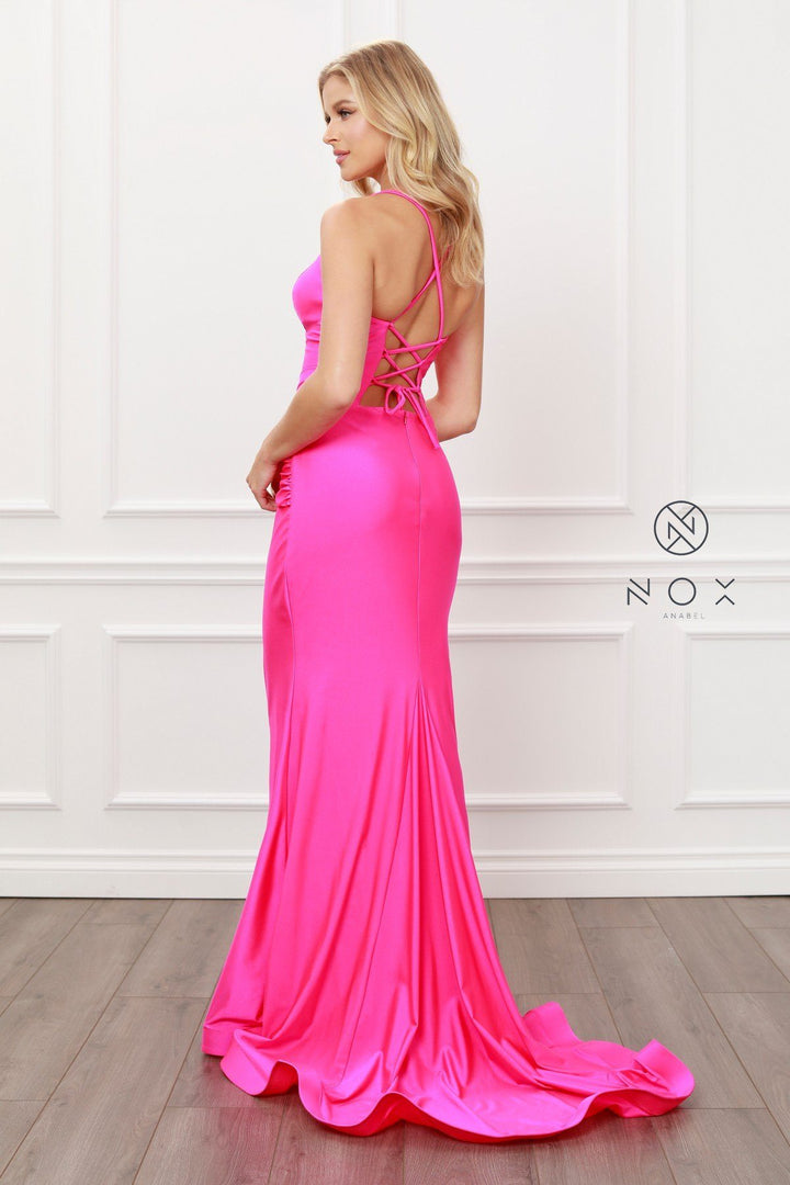 Fitted Sweetheart Gown with Corset Back by Nox Anabel C420