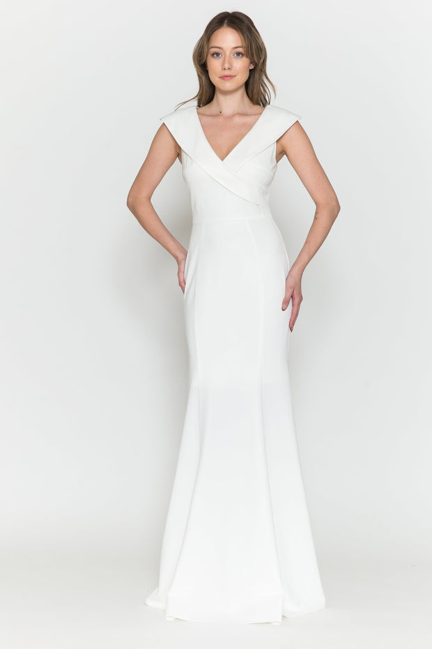 White deals jersey gown