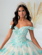 Floral Applique Quinceanera Dress by Fiesta Gowns 56445