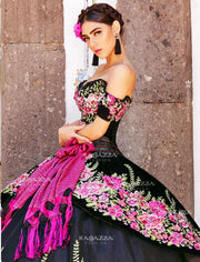 Floral Charro Quinceanera Dress by Ragazza Fashion MV15-115-Quinceanera Dresses-ABC Fashion