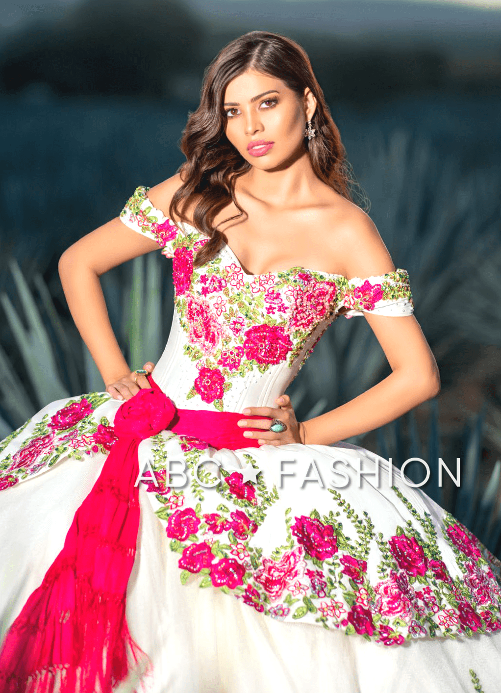 Floral Charro Quinceanera Dress by Ragazza MV33-133