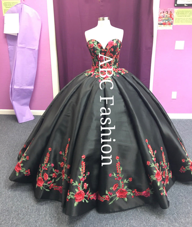 Floral Embroidered Quinceanera Dress by House of Wu 26908-Quinceanera Dresses-ABC Fashion
